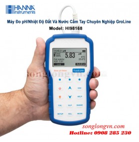 Máy Đo pH/Nhiệt Độ Đất Và Nước Cầm Tay Chuyên Nghiệp GroLine HI98168 Hanna