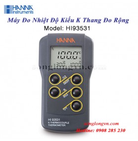 Máy Đo Nhiệt Độ Kiểu K Thang Đo Rộng HI93531 Hanna
