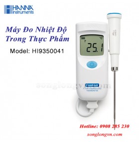 Máy Đo Nhiệt Độ Trong Thực Phẩm Đi Kèm Điện Cực Có Thể Tháo Rời FC767C1 Với Cổng Kết Nối Kiểu T HI9350041 Hanna