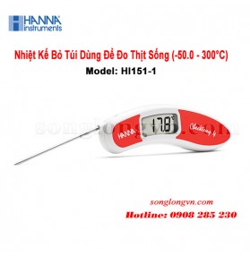 Nhiệt Kế Bỏ Túi Dùng Để Đo Thịt Sống (-50.0 - 300°C) HI151-1 Hanna